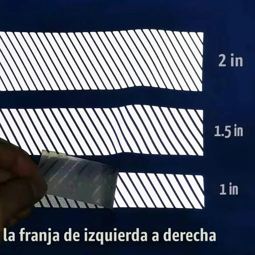 Vista 8 de Cinta de vinilo reflectante de transferencia de calor plateada de alta visibilidad para ropa (1 pulgada x 10 yardas)