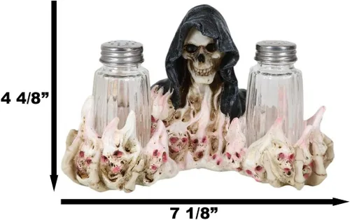 Vista 2 de Ebros Gift Juego de figuras góticas del Día de los Muertos con almas condenadas en el lago de fuego del infierno, juego de figuras de 5.5 pulgadas