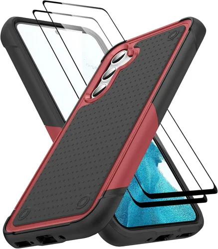 Vista 122 de Jeylly Compatible con Samsung Galaxy A22 5G Funda, Funda Samsung A22 5G con 2pcs protectores de pantalla de vidrio templado