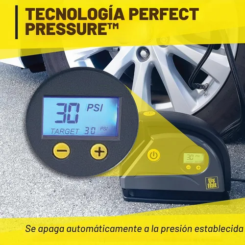 Vista 5 de Fix-a-Flat Inflador de neumáticos S40074, compresor de aire portátil para automóvil, apagado automático Inflate Right, con pantalla digital de 99