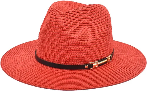 Vista 11 de Moda Primavera Verano Protector Solar Cap Pearl Accesorios Sombrero de Sol Ala Ancha Retro Jazz Top Hat Mujer Sombrero de paja