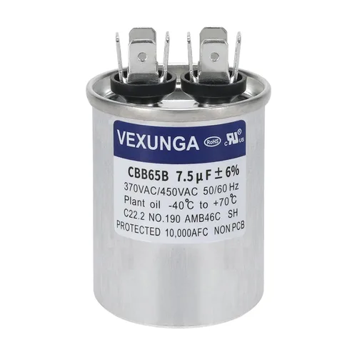 Vista 24 de VEXUNGA Capacitor Dual de Arranque Redondo A/C de 50/5 uF 50+5 MFD 370VAC o 440VAC CBB65 CBB65B Capacitores de Aire Acondicionado para Motor