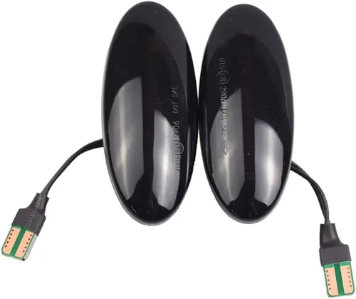 Vista 9 de Para Nissan Qashqai J10 X-trail T31 Cube Juke Leaf Micra Micra K13 Note E11 Dynamic Auto LED Side Marker Luz de señal de giro transparente (ahumado)