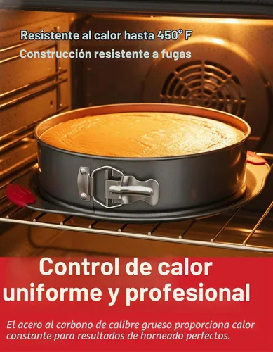 Vista 5 de Molde antiadherente de Boxiki Kitchen sartenes 2-en-1 y molde en forma de anillo sartenes con mango de silicona a prueba de pérdidas.