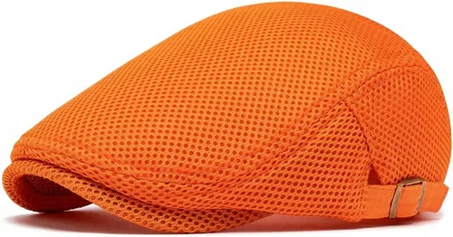 Vista 7 de Sombrero de malla para hombre, transpirable, para verano, boina, Gatsby, hiedra, gorra de conducción, gorra de golf ajustable