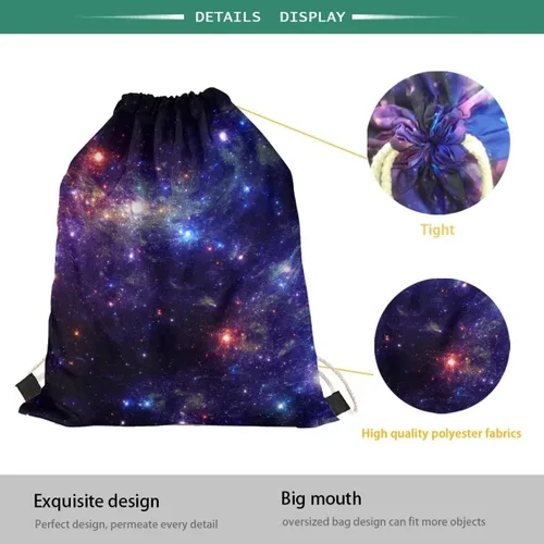 Vista 6 de Upetstory Bolsa de gimnasio con cordón estampado de animales para adolescentes y niños, mochila de cincha para regalos escolares, Axolotl, Mochilas