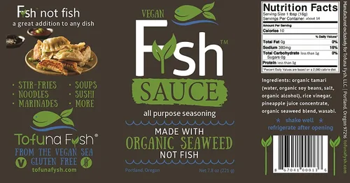 Vista 2 de Salsa vegana Fysh (salsa vegana de pescado fabricada con algas)