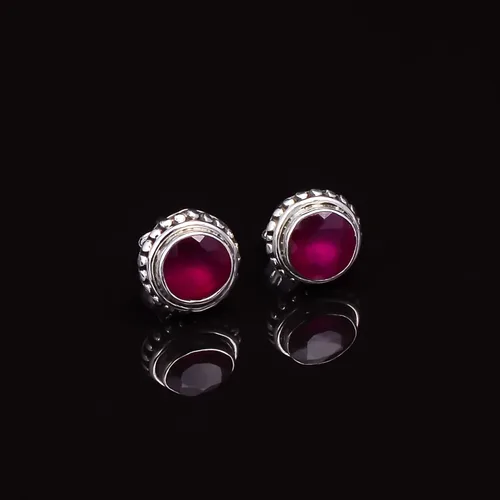 Vista 12 de Round Gemstone Stud Design 2