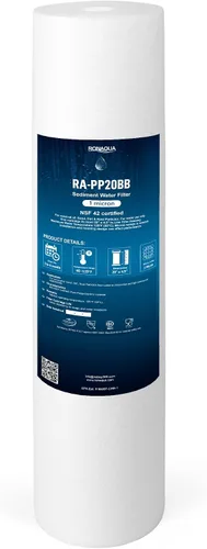 Vista 10 de Ronaqua Cartucho de filtro de agua de repuesto de sedimentos grandes de 10 x 4.5 pulgadas, 1 micrón, certificado NSF, para toda la casa, compatible