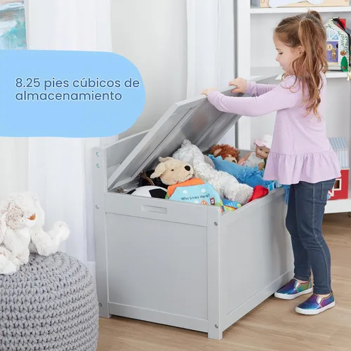 Vista 6 de Melissa & Doug Baúl de madera resistente para juguetes