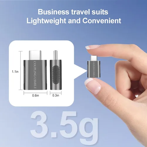 Vista 12 de Paquete de 4 adaptadores USB C a USB, adaptador tipo C a USB 3.0 de alta velocidad de 10 Gbps con OTG, compatible con MacBook/iPhone 17/16/15/14