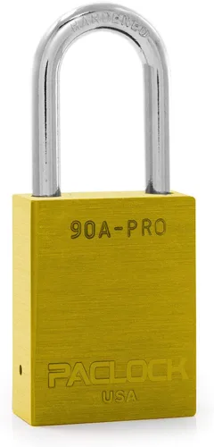 Vista 49 de PACLOCK Candado de la serie 90A-PRO, compre American Act obediente, aluminio anodizado marrón, cilindro de 7 pines de alta seguridad con 1 llave por