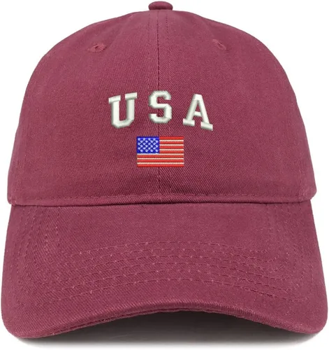Vista 9 de Gorra patriótica bordada con bandera estadounidense y Estados Unidos Negro
