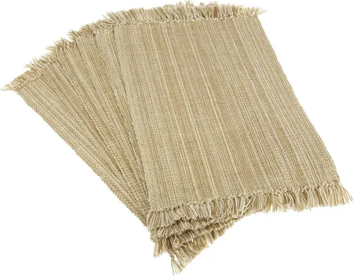 Vista 13 de DII - Colección de mesa jaspeado, juego de manteles individuales, 3x19 pulgadas, albaricoque, 6 piezas