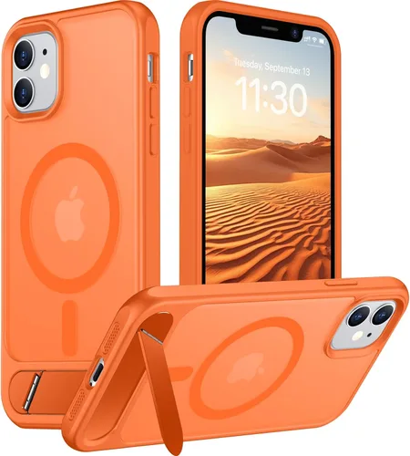 Vista 213 de Funda para iPhone 11 con compatibilidad magnética, [Soporte invisible incorporado][Compatible con MagSafe]