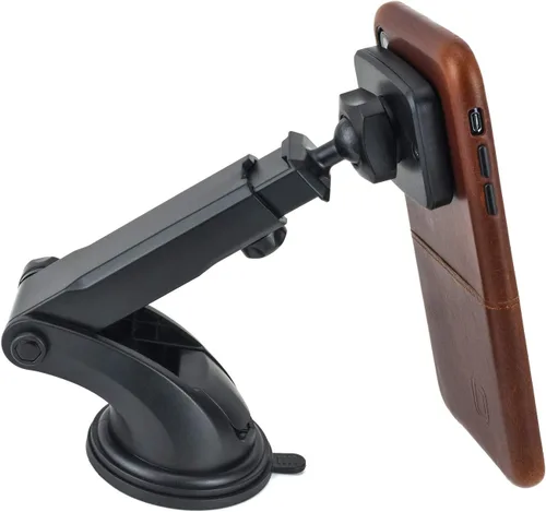 Vista 2 de Dockem DashPro Magno Mount 3.0 Series: soporte magnético para coche para tablero con base de succión, cabezal magnético y brazo de extensión
