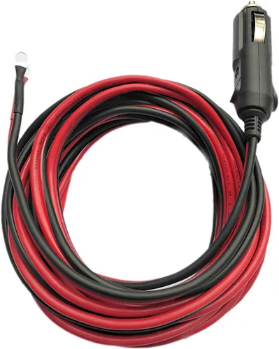 Vista 3 de Enchufe de cigarrillos macho a macho, 12 V, 15 A, cable de carga con luces LED y protección de fusible en ambos enchufes