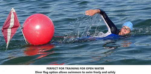 Vista 4 de Boya de natación en aguas abiertas Altamente visible, aumenta la seguridad Ideal para nadadores recreativos, triatletas, kayakistas Baja