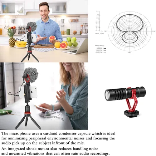 Vista 4 de BOYA MM1 - Micrófono universal para cámara, micrófono de escopeta súper cardioide con soporte de choque para cámara, consumidor, videocámara