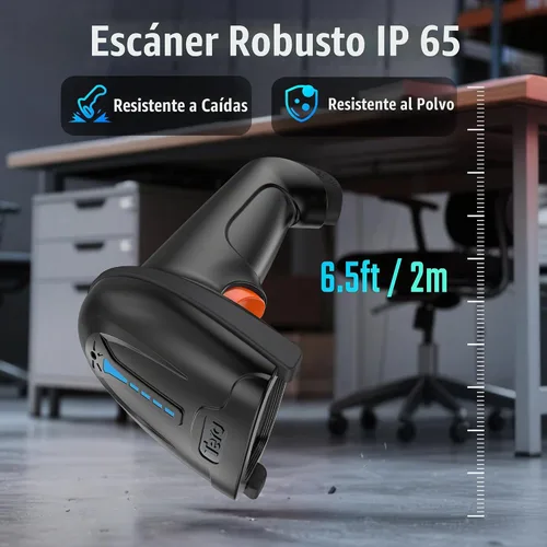 Vista 6 de Tera Escáner de código de barras inalámbrico Pro 1D 3 en 1 Bluetooth y 2.4G inalámbrico y USB con cable CCD inalámbrico de 2500 píxeles lector