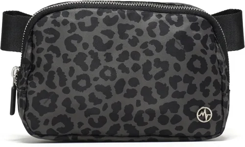 Vista 35 de Bolsa de Cinturón Pander para Mujeres, Riñoneras de Moda, Bolsas Cruzadas, Bolsa de Cinturón con Correa Ajustable, Negro, Talla única, Sólido