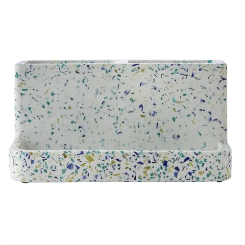 Vista 3 de SKL Home by Saturday Knight Ltd. - Soporte para cepillos de dientes de terrazo moteado, multicolor