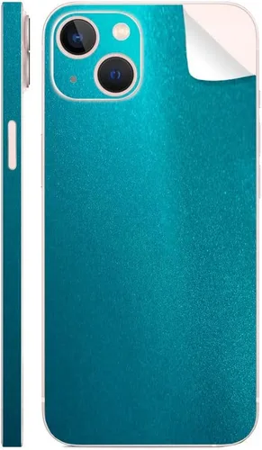 Vista 8 de SopiGuard Adhesivo para iPhone 15 Plus 6.7" Full Body Wrap Precision Edge-to-Edge (azul cepillado)