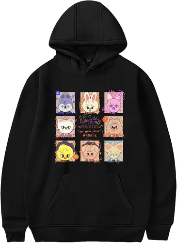 Vista 12 de KPOP Skz - Sudadera con capucha de 5 estrellas Jisung Felix Hyunjin Merch para mujeres y hombres