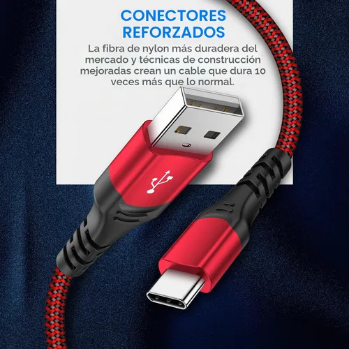 Vista 5 de Cable de carga para controlador PS5 – Paquete de 2 cables de datos tipo C a USB A de 10 pies, cable de sincronización de alta velocidad