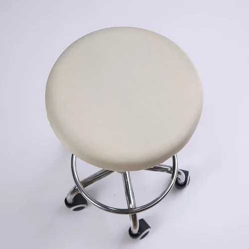 Vista 8 de ANWUCHEN - 4 fundas suaves para taburete, funda elástica para sillas redondas de madera y metal de 13 a 18 pulgadas (beige)