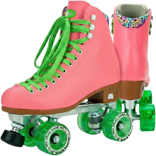 Vista 10 de Moxi Beach Bunny - Patines de ruedas para mujer, colorido, ajuste de precisión con ruedas de alto rebote, forro y acolchado que absorben la humedad
