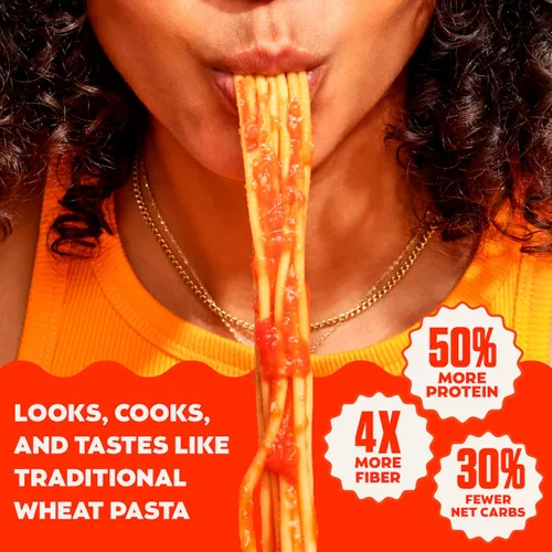 Vista 2 de Banza - Pasta de codos de garbanzos - Pasta sin gluten, alta en proteínas y baja en carbohidratos - 8 oz