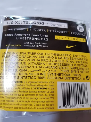 Vista 2 de LIVESTRONG Pulseras de silicona de tamaño adulto, paquete de 3 pulseras de goma de color amarillo vivo, L - Xl