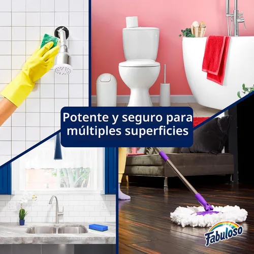 Vista 5 de Fabuloso Limpiador multiusos y limpiador de suelos, concentrado 2 veces, aroma a lavanda, 56 onzas líquidas