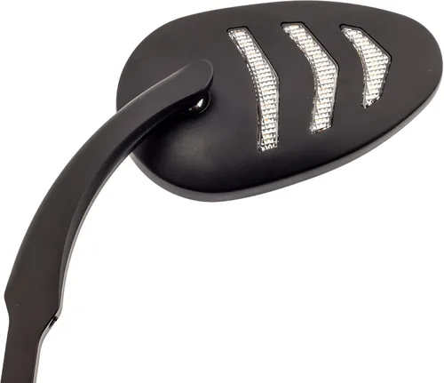 Vista 3 de Eagle Lights Espejo LED con intermitentes secuenciales compatibles con motocicletas Harley Davidson - Negro