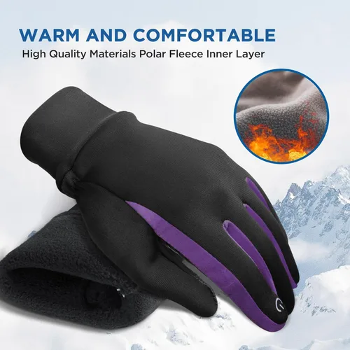 Vista 2 de SIMARI Guantes de invierno para niños, sensibles para pantalla táctil, térmicos, resistentes al agua, para niños y niñas, correr, ciclismo, nieve