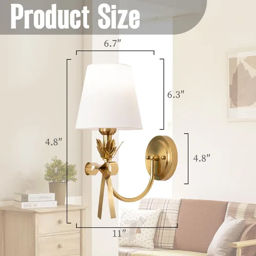 Vista 6 de Adust Juego de dos apliques de pared a pilas, apliques de pared de latón antiguo, con control remoto, bombilla LED recargable regulable, 3