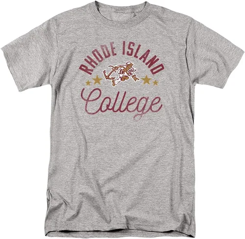 Vista 150 de Collegiate Distressed Mascot Unisex Adult T Shirt Collection 3 Universidad de Adelphi