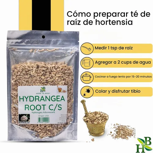 Vista 7 de Herb To Body Raíz de hortensia C/S - Cortada y tamizada - Wildcrafted - 4oz