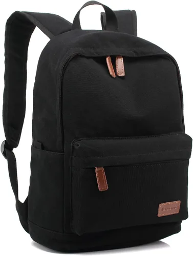 Vista 3 de kayond Bolsa de lona ligera para portátil de estilo casual, mochilas de viaje duraderas, mochila para hombres y mujeres, mochila de moda para Negro
