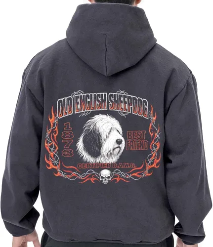 Vista 12 de U.S.A. Made - Old English Sheepdog 100% Cotton Hoodie by LA Apparel