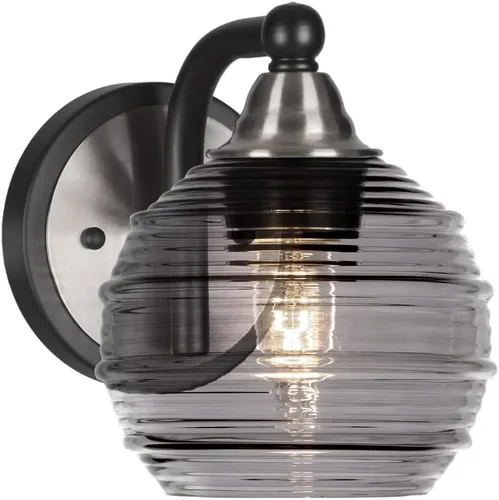 Vista 30 de Toltec Lighting Paramount - Aplique de pared de 1 luz, lámpara de pared para interiores, regulable, compatible con LED de base media, acabado