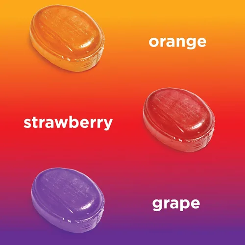 Vista 3 de Fruit Drops Hard Candy - Paquete a granel de 2 libras (alrededor de 180 unidades) - Sabores surtidos - Envueltos individualmente