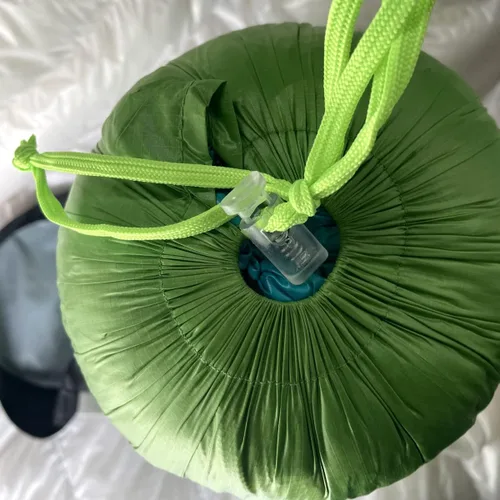 Vista 2 de Saco de compresión para acampar para saco de dormir, accesorios 20D, impermeable, bolsa de almacenamiento ultraligera para exteriores