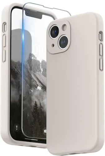 Vista 25 de SURPHY Funda compatible con iPhone 13 Mini con protector de pantalla, (protección de cámara y forro de microfibra suave), funda de silicona líquida