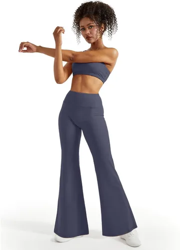 Vista 5 de SUUKSESS Leggings acampanados para mujer, pantalones de yoga de cintura alta con corte de bota y levantamiento de glúteos