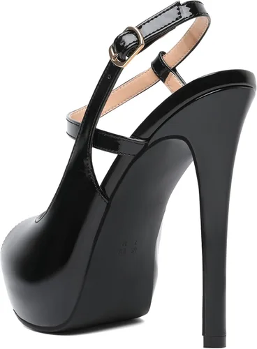 Vista 5 de Joseywade Sandalias de tacón alto con plataforma para mujer, sandalias de tacón alto con punta abierta, zapatos de vestir de fiesta de tacón