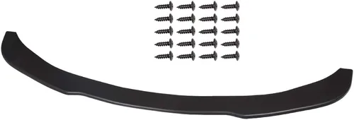 Vista 10 de Nuevo kit de carrocería de alerón delantero universal en negro sin pintar, estilo CS, PP, con borde plano, divisor, placa bajo panel, difusor