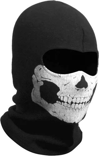 Vista 8 de AXBXCX - Máscara de forro polar de poliéster para disfraz de Halloween # Negro
