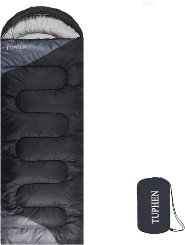 Vista 13 de tuphen - Sacos de dormir para adultos, niños, niñas, mochileros, senderismo, camping, forro de microfibra, clima frío y cálido, 4 estaciones, uso